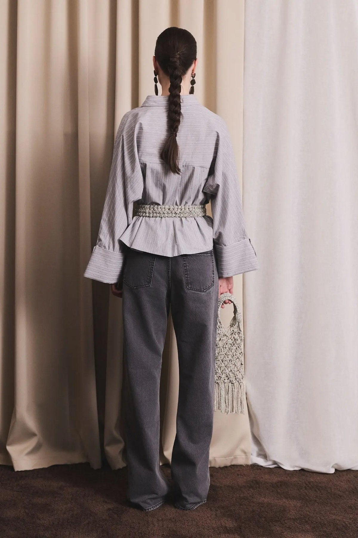 Iben Atari Embellished Shirt Grey