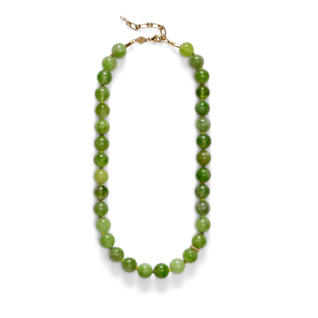 Ball Necklace Sage Green Smykker