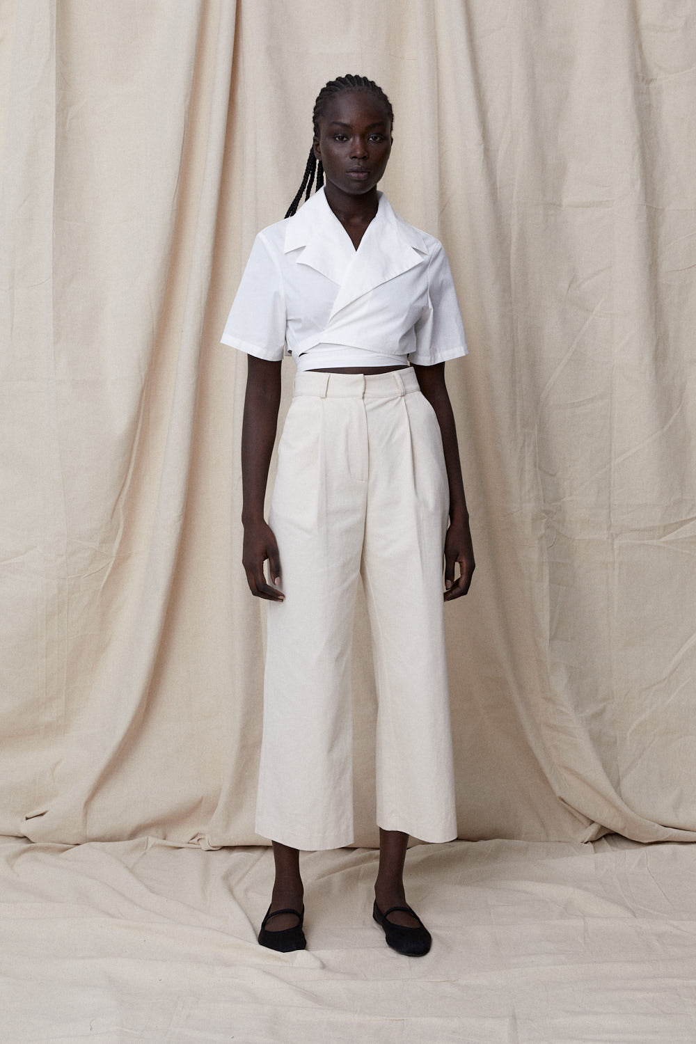 Bluser | Stella Wrap Shirt White