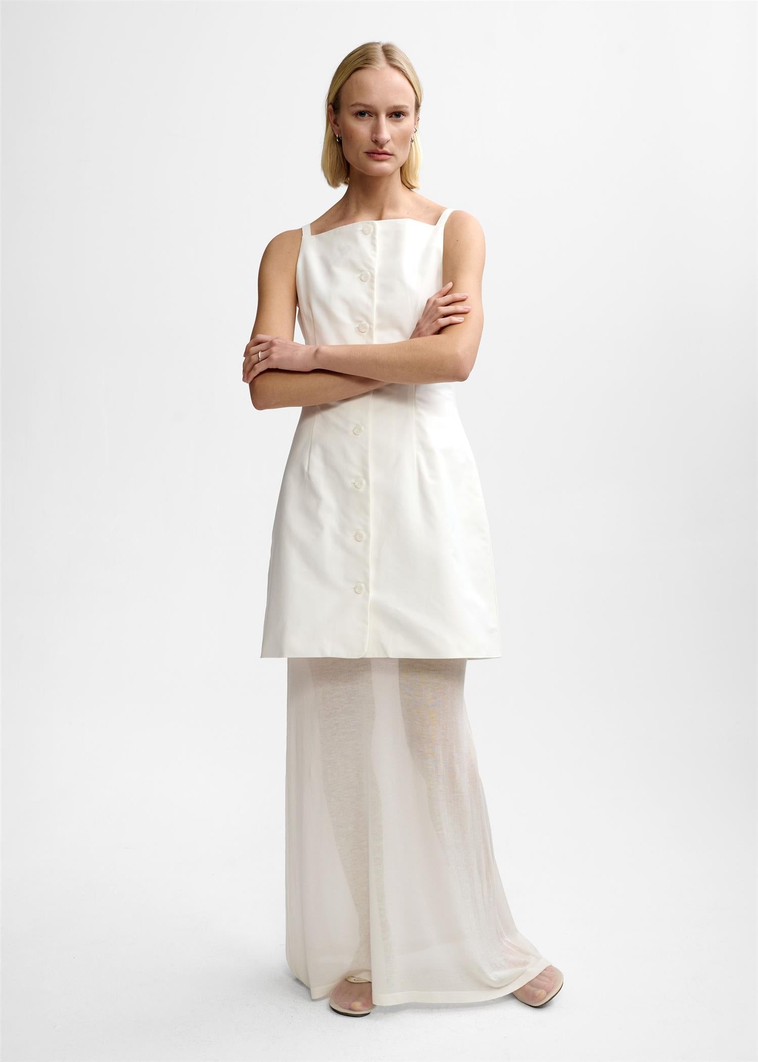 Una Cotton Dress White Kjoler