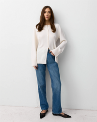 The Slim Cardigan Eco White
