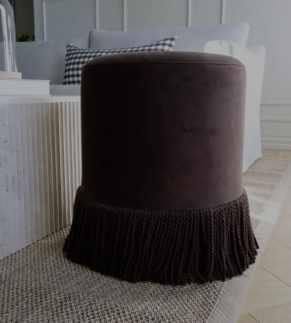 Gigi Pouf Dark Brown Stoler