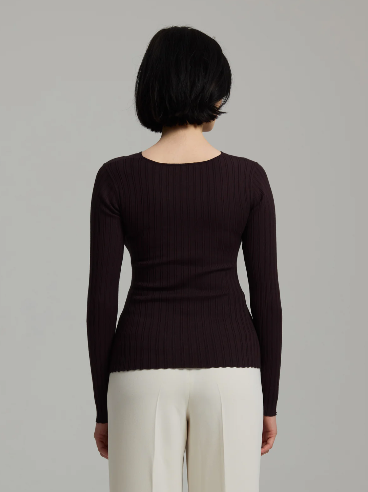 Polly Knit Mocha Gensere