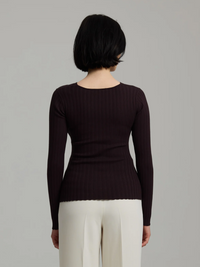 Polly Knit Mocha Gensere