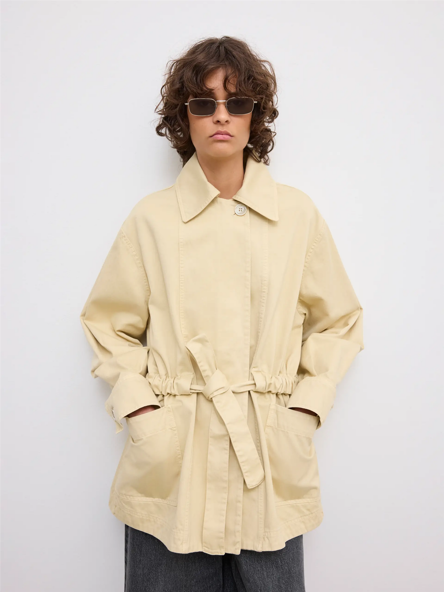 Field Cotton Jacket Almond Cream Jakker