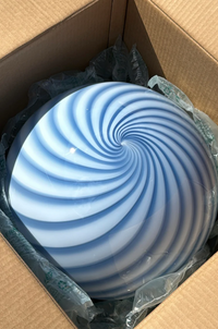 Ø40 Murano Pendel Blå Swirl Lamper