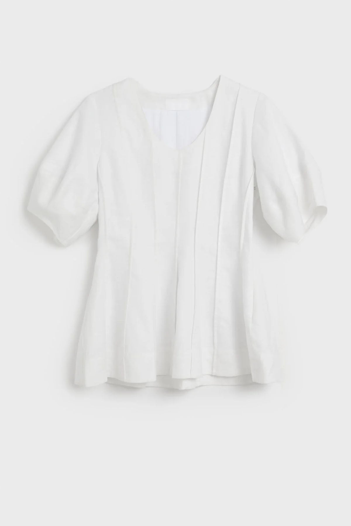 Topper | Mika linen top - White