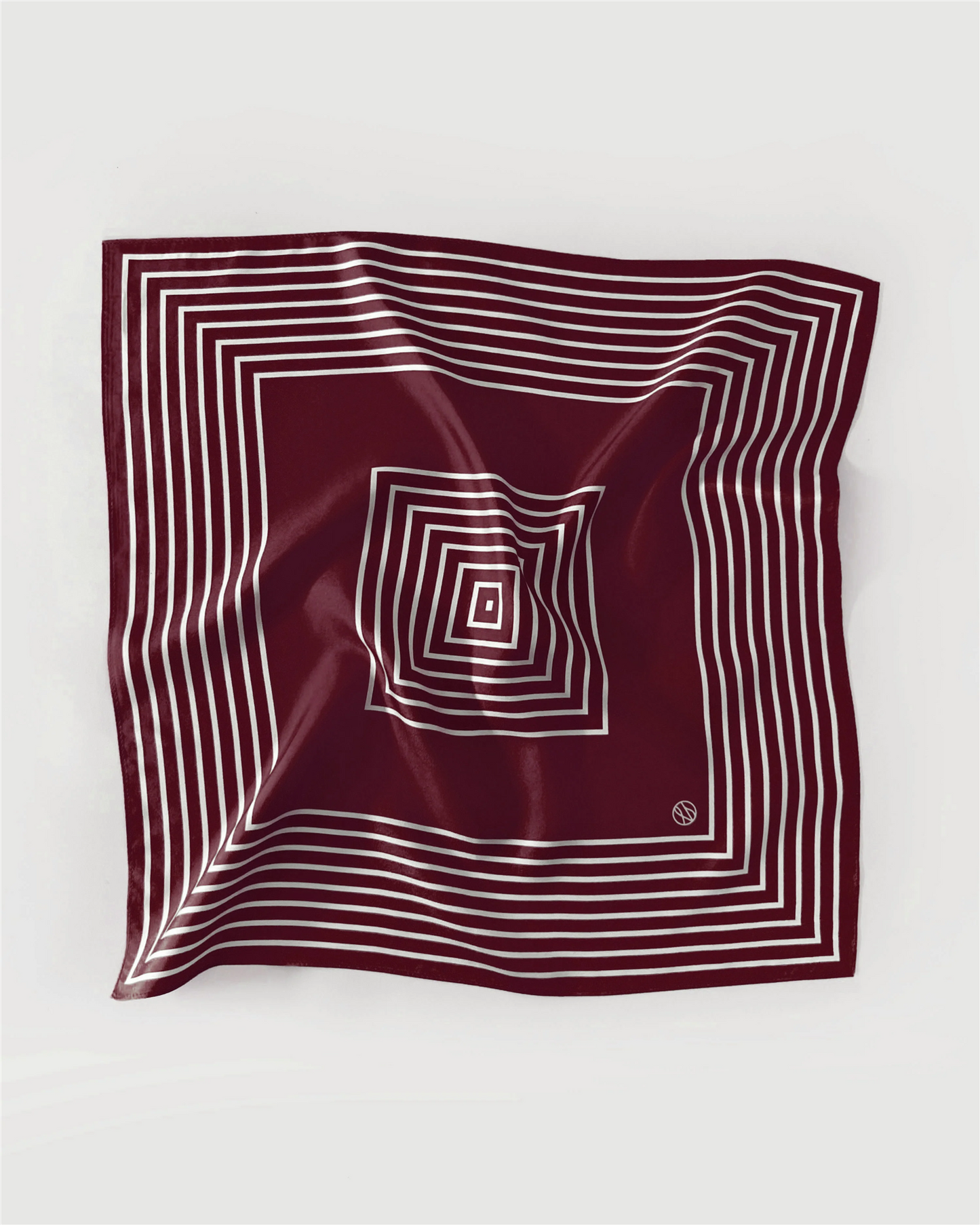 Striped Scarf Wine Red & Cream Tilbehør