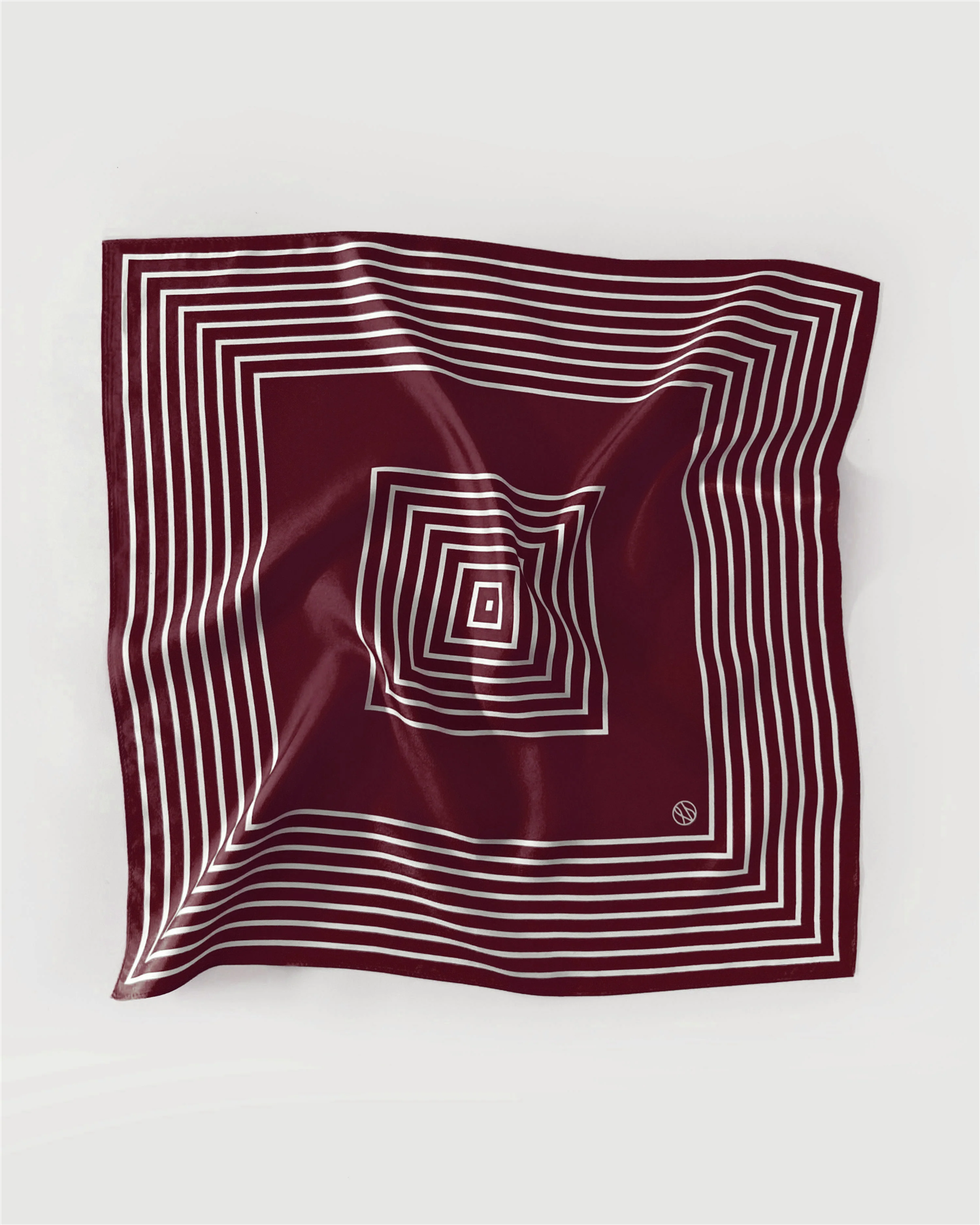 Striped Scarf Wine Red & Cream Tilbehør