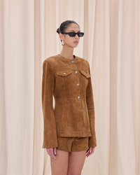 Temple Suede Jacket Chocolate Jakker
