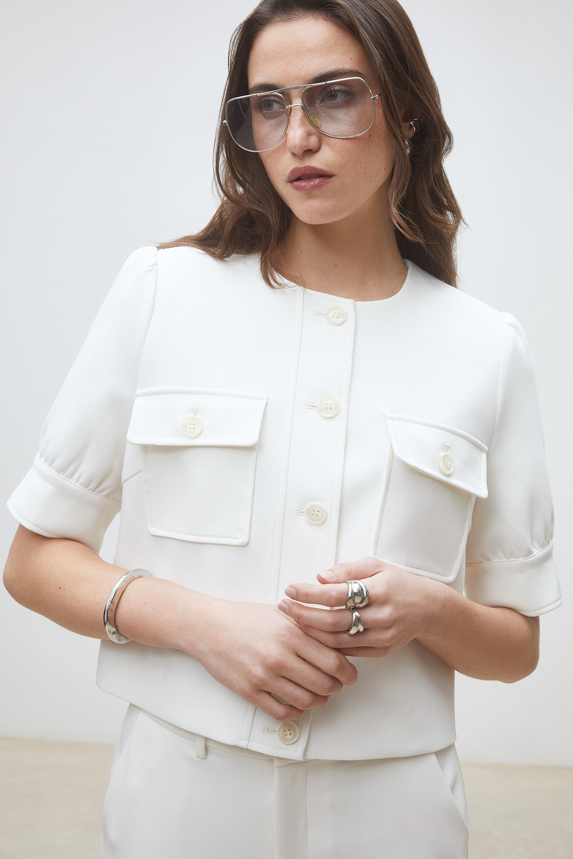 Dune Top Blanc Casse Bluser