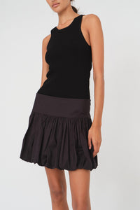 Cyprus Balloon Mini Skirt Black Skjørt