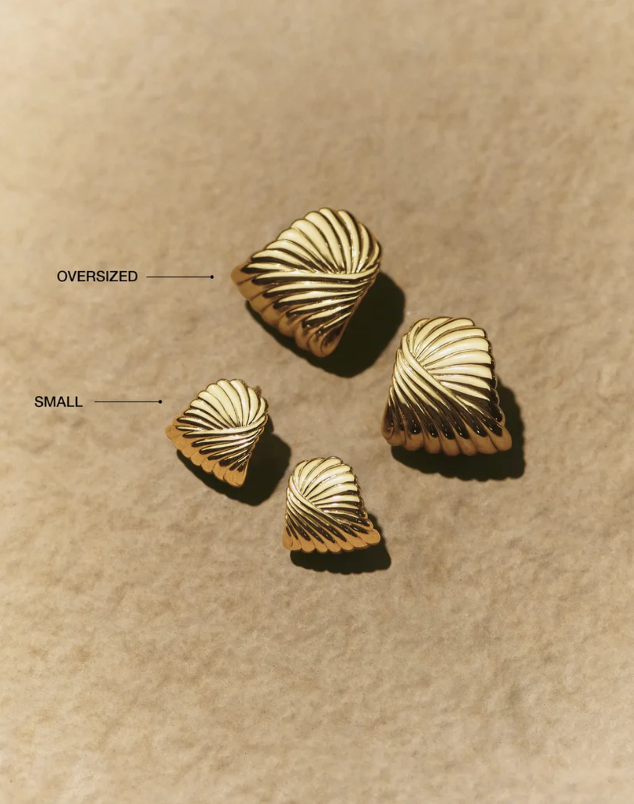 Øredobber | Ripple Oversized Stud Earrings