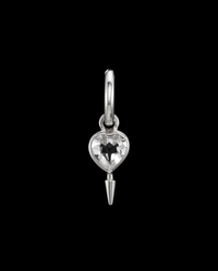Single Love Faceted Earring Silver Øredobber