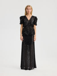 Frederikke Rv Seq Blouse Black Bluser