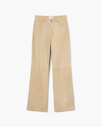 Korea Suede Pants Beige Bukser