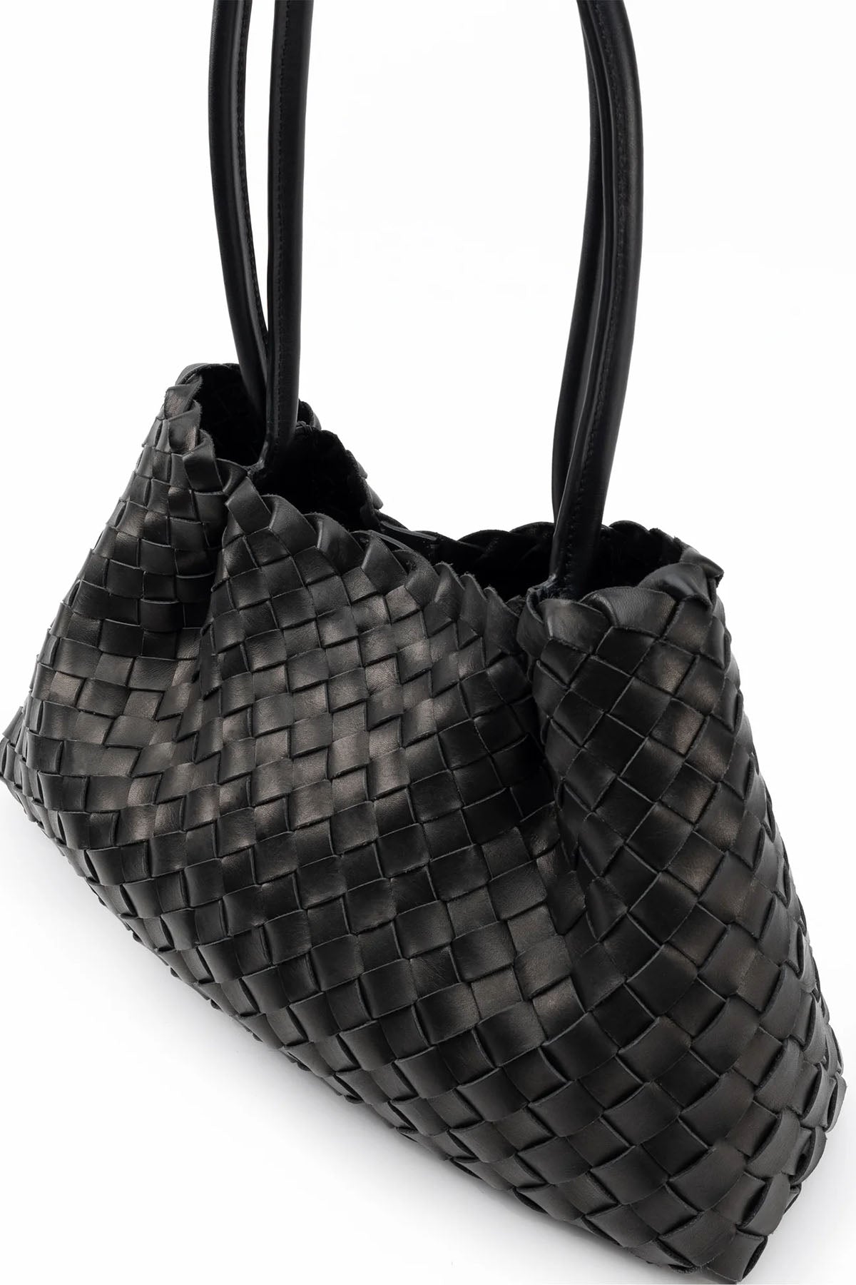 Vesker | Dimple Tote Medium Woven Black