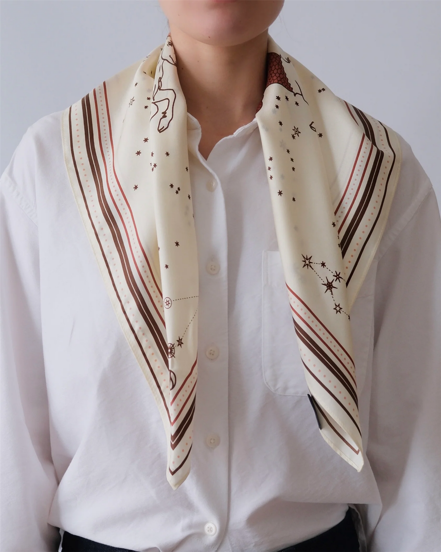 Zodiac Scarf Capricorn Cream Skjef