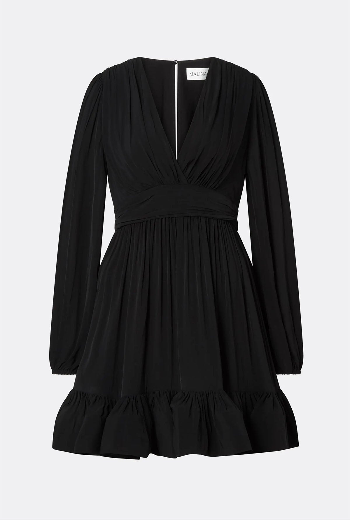 Kjoler | Jadie V-Neck Ruffled Mini Dress