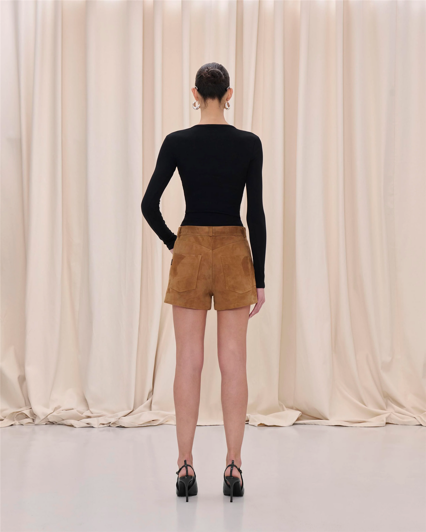 Brit Suede Shorts Chocolate Shorts