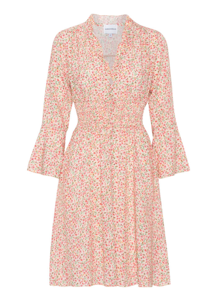Sally Short Dress Light Pink Flower Kjoler