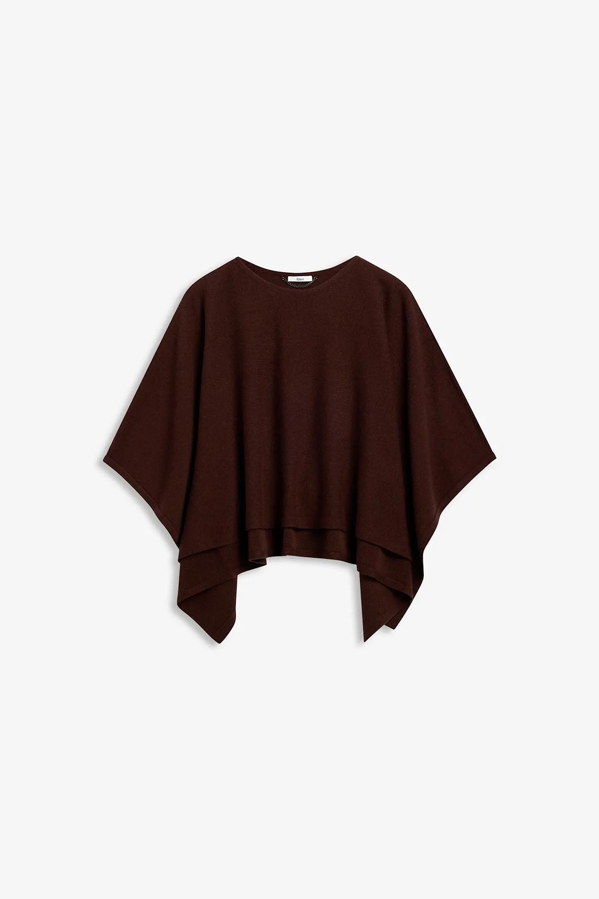 Gensere | Enzo Merino Poncho Cocoa Brown