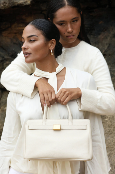 The Norma Bag Cream Pebble Vesker