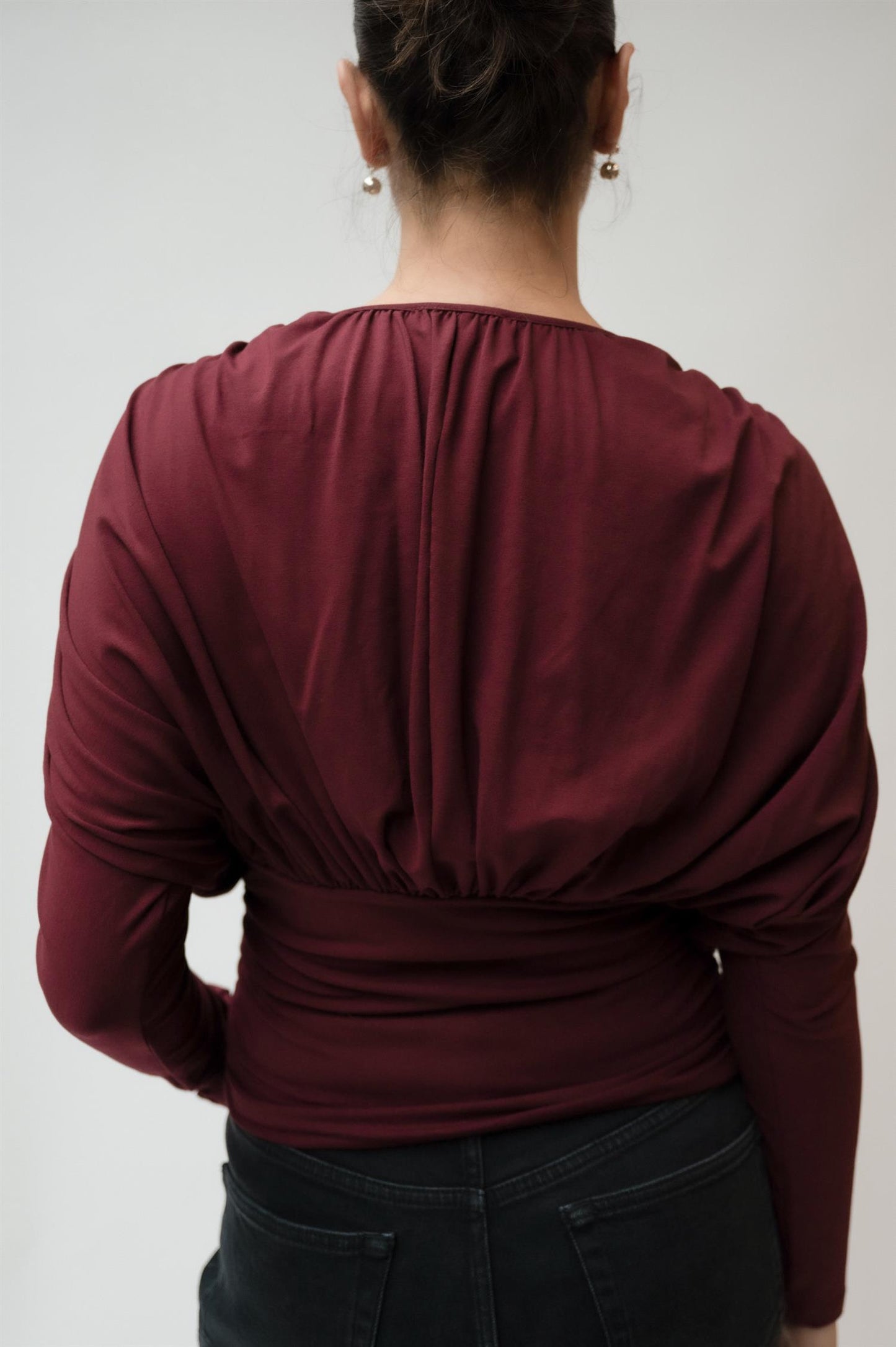 Salvia Top Burgundy Bluser