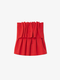 Sculpted Tube Top Red Bluser