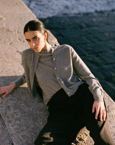Quinn Cardigan Mid Grey Cardigans