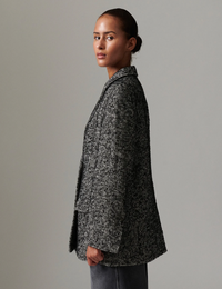Martha Heavy Slub Wool Black Blazere