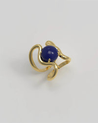 Reef Ring Lapis Gold Ringer