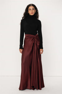 Hazel Skirt Burgundy Skjørt