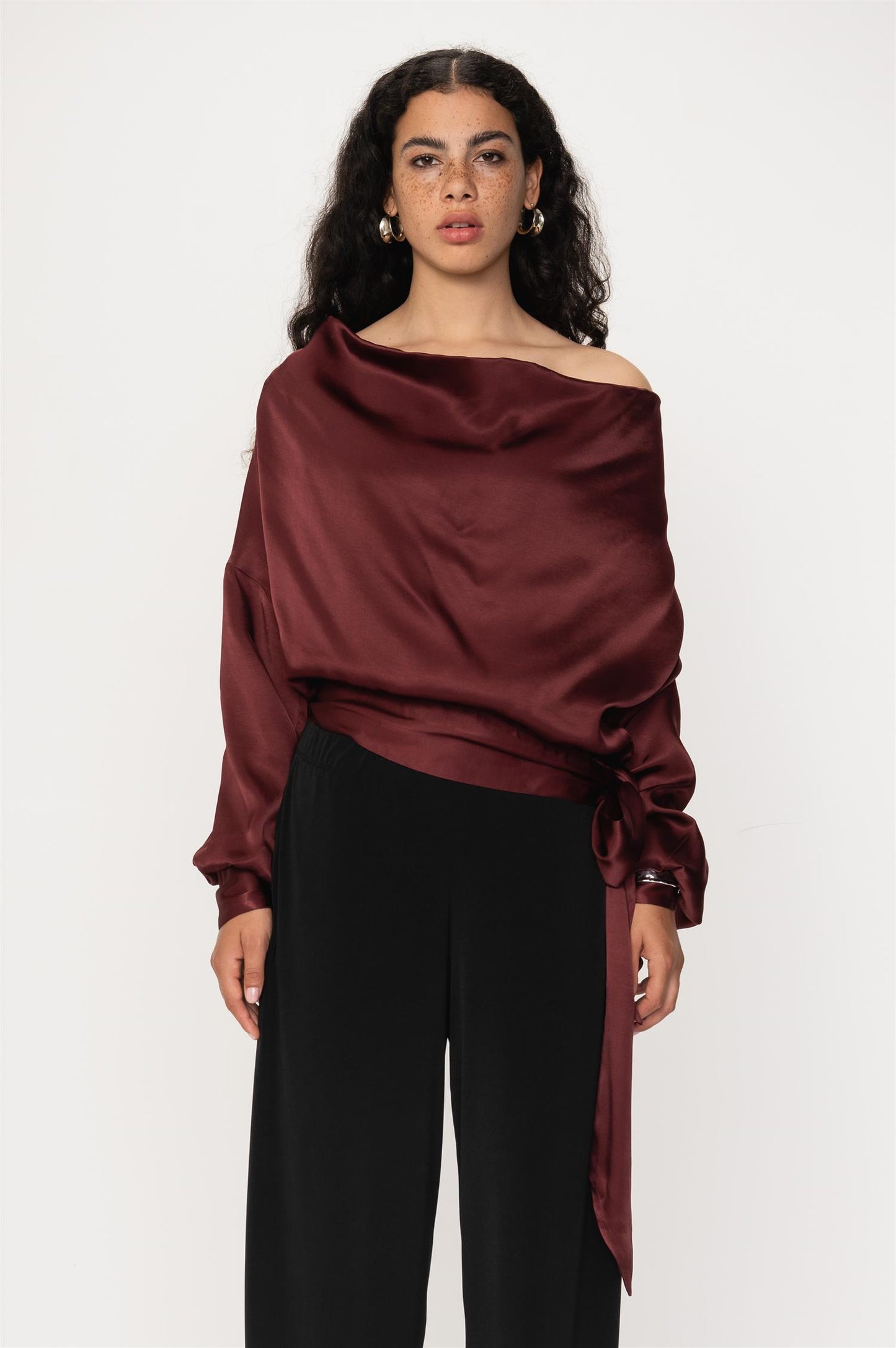 Suhail Blouse Burgundy Bluser