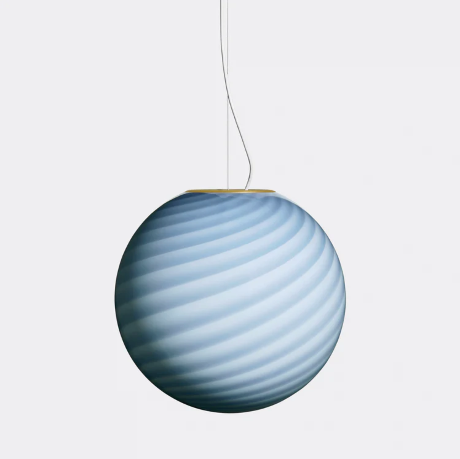 Ø40 Murano Pendel Blå Swirl Lamper