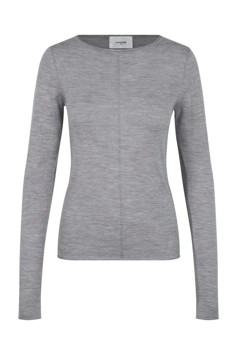 Bella Blouse Grey Melange Gensere