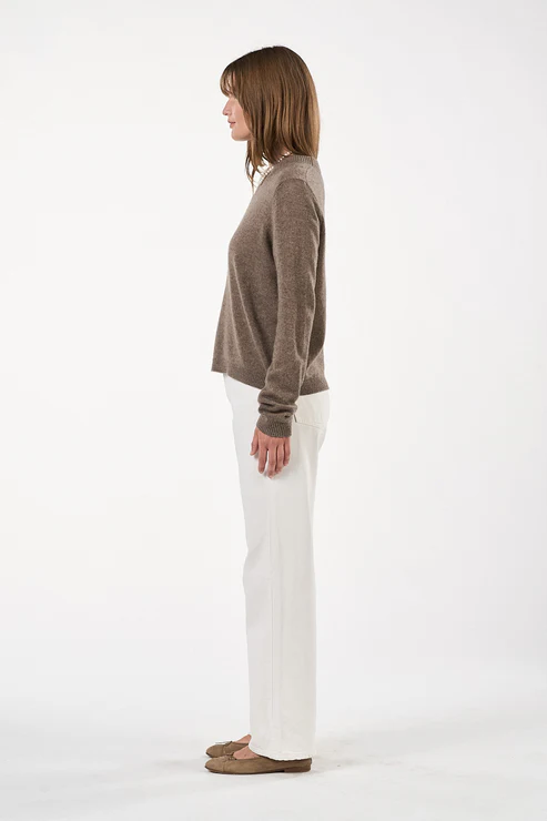 Lace Blouse Brownstone Gensere