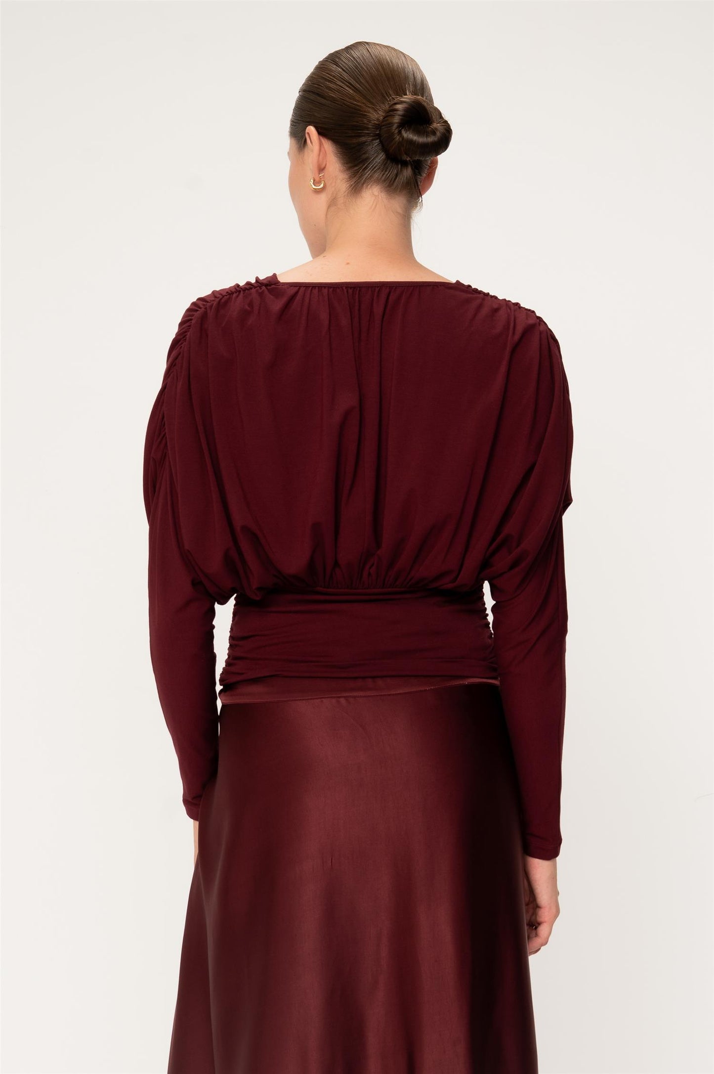 Salvia Top Burgundy Bluser