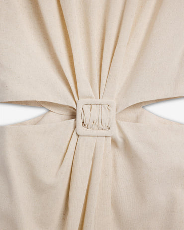 Riviera Dress Raw Beige Kjoler