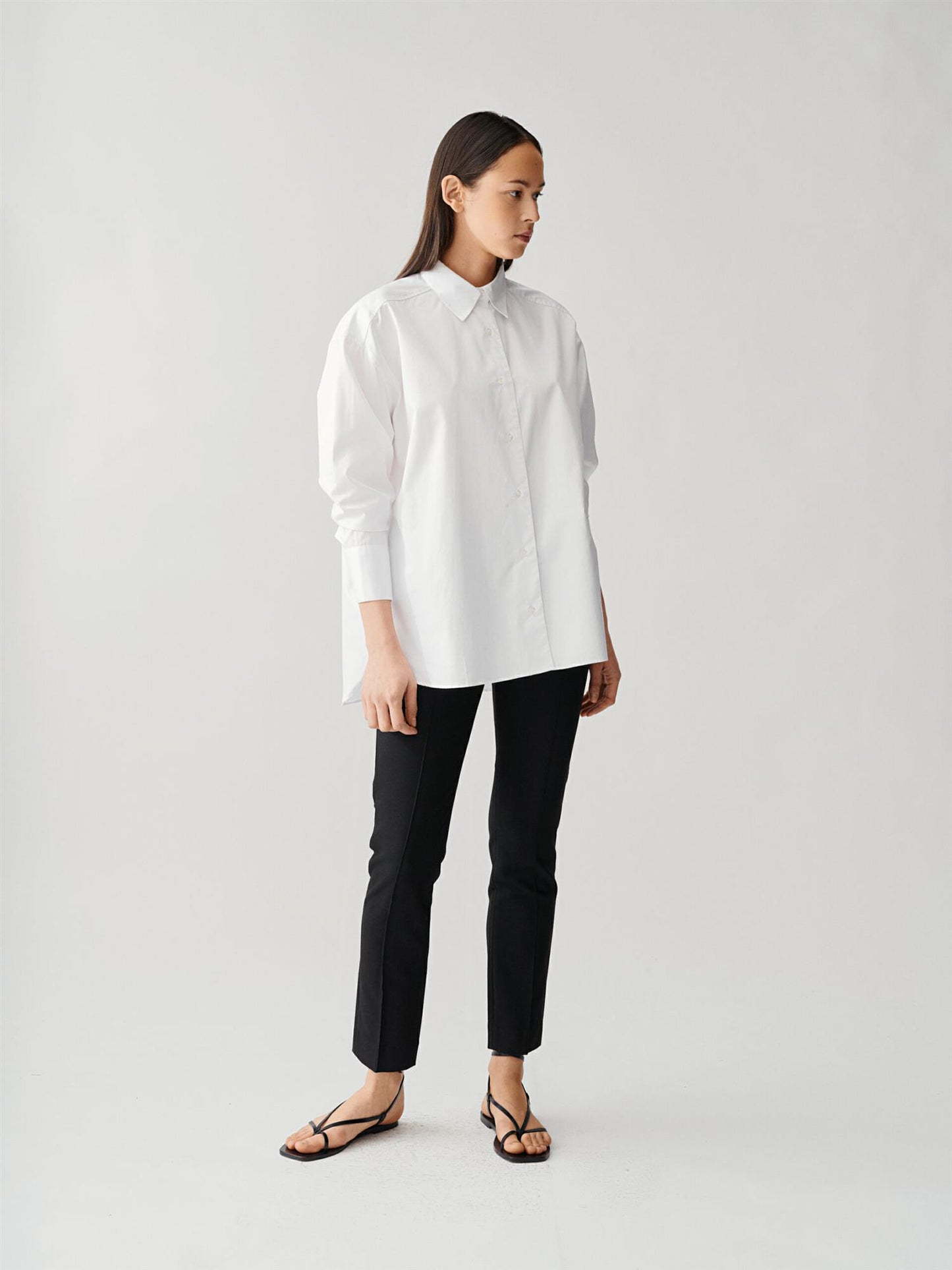 Oversized Boyfriend Shirt White Bluser