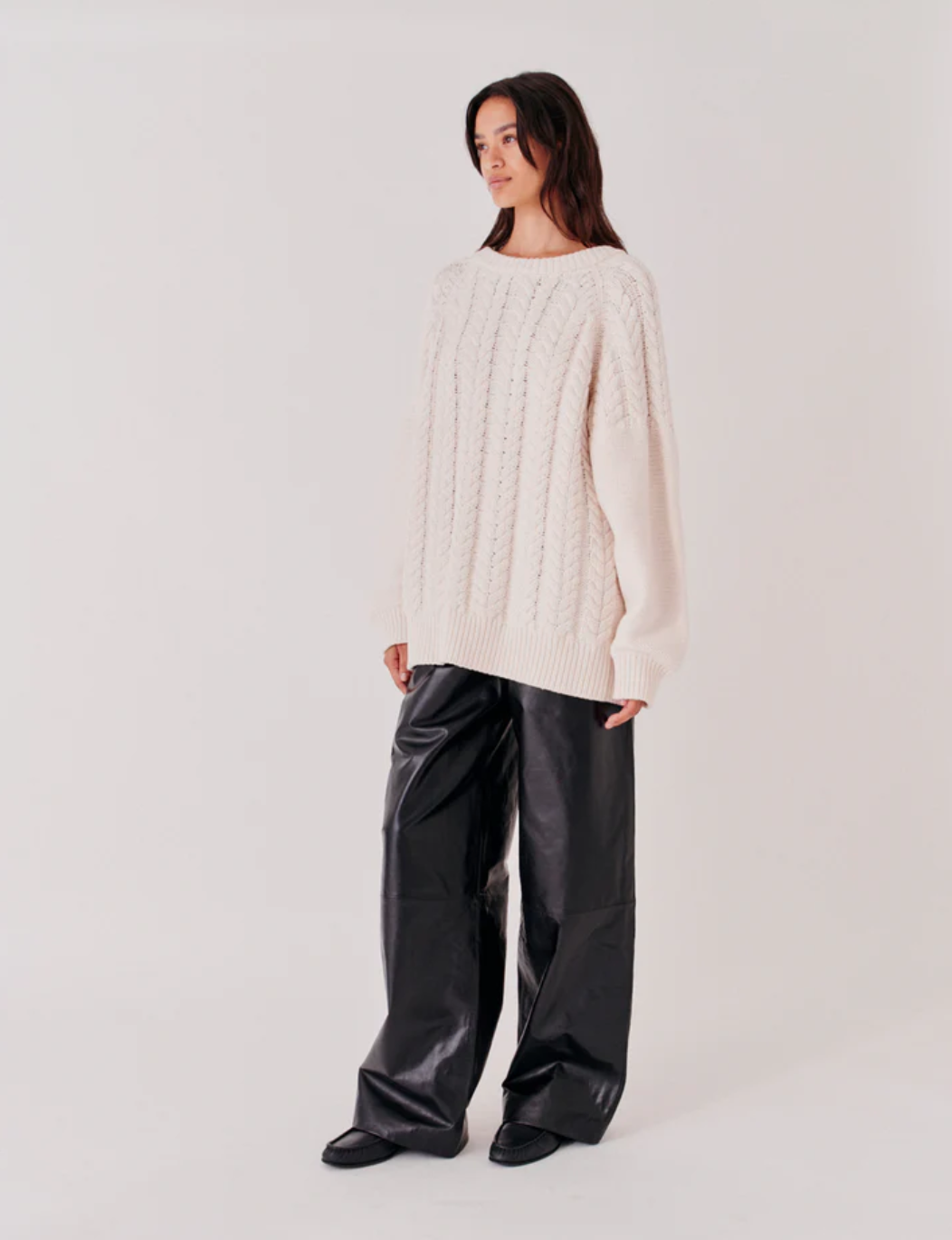 Leone Bow Sweater Cream Gensere