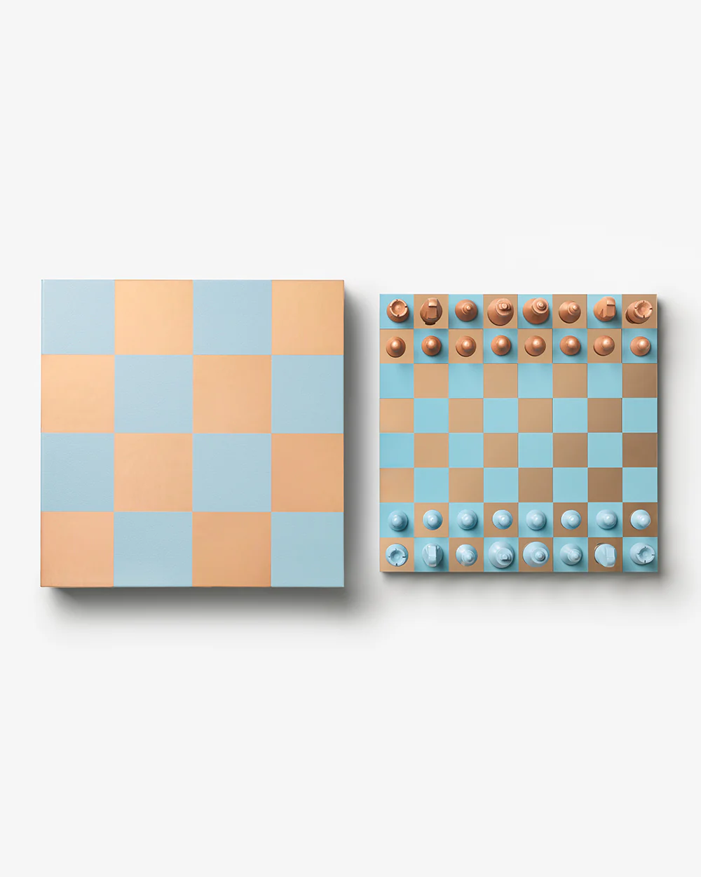 Classic - Art Of Chess Mirror, Light Blue/Copper Dekor