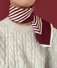 No.13 Scarf Wine Red & Cream Tilbehør