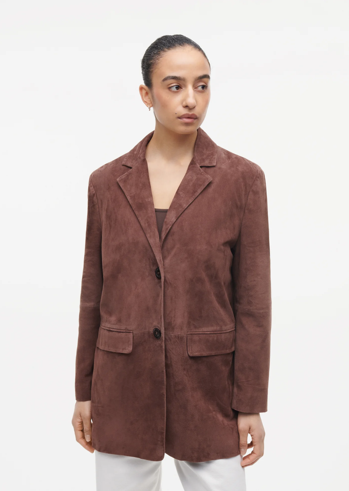 Riva Suede Blazer Marrone Blazere