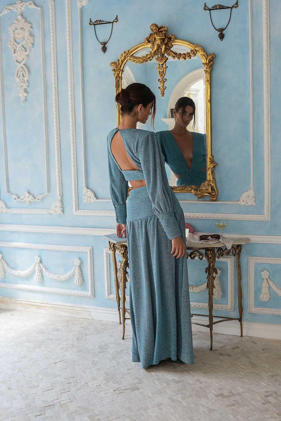 Mabel Maxi Dress Turquoise Kjoler