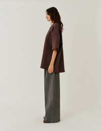 Bow Tee Espresso Bluser