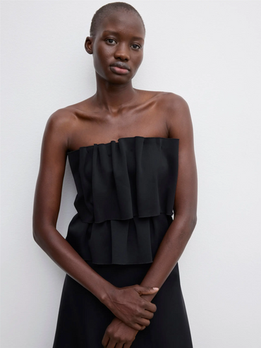 Sculpted Tube Dress Black Kjoler