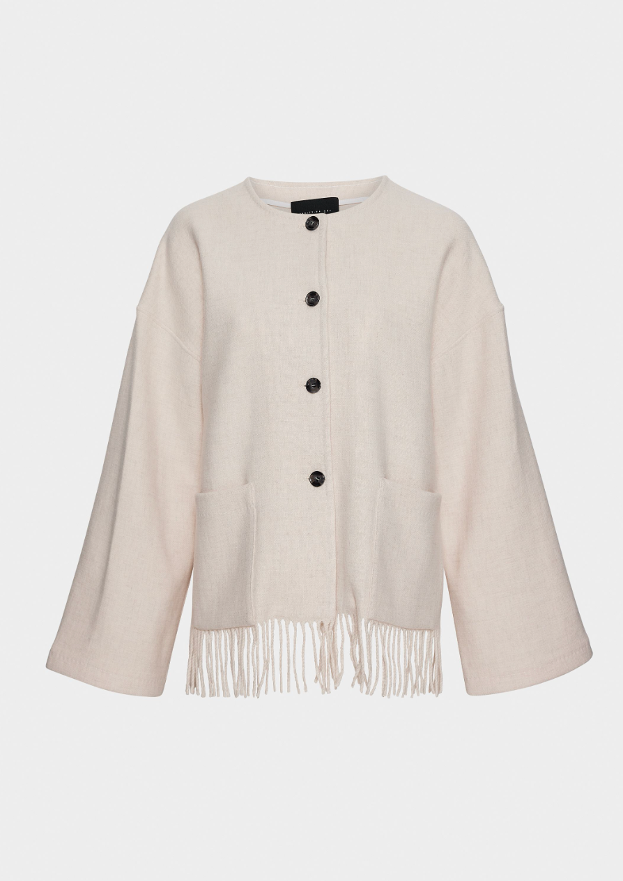 Carla Lambswool Jacket Cream Cardigans