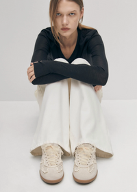 Tb.490 Crochet Cream Leather Sneakers Sko