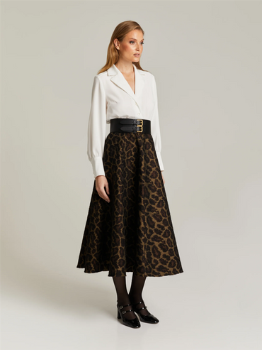 Leea Skirt Sparkly Leopard Skjørt